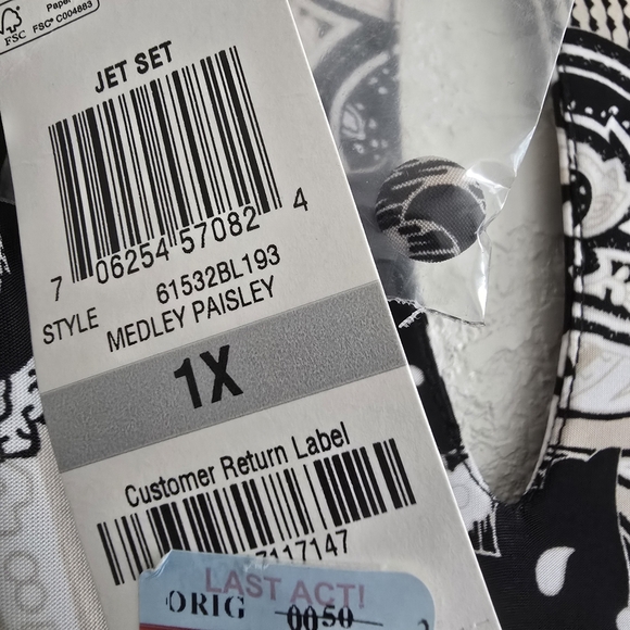 NWT INC 1X acemetrical hem long keyhole back boho dress - Picture 11 of 12